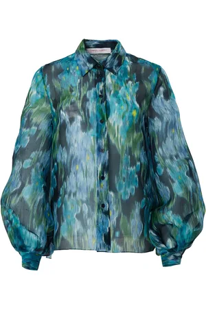 Carolina Herrera Floral-print puff-sleeve blouse