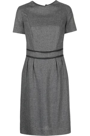 Saint Laurent Zip-detailing short-sleeve dress