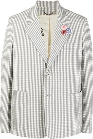 Golden Goose Gingham-check single-breasted blazer
