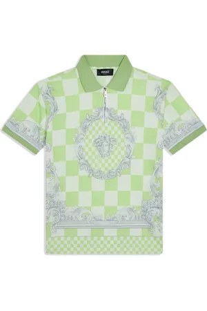 VERSACE Medusa Contrasto print polo shirt
