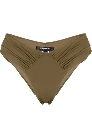 Balmain Draped-detail bikini bottoms