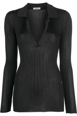 Durazzi Milano V-neck long-sleeve knitted top