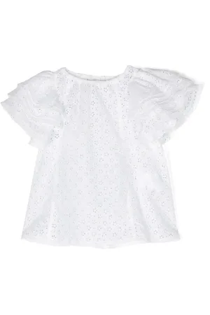 PHILOSOPHY DI LORENZO SERAFINI Short-sleeve ruffled blouse
