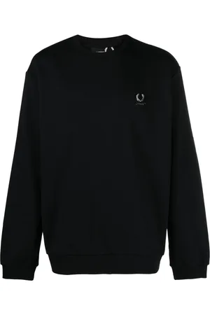 Fred Perry Slogan-embroidered cotton sweatshirt
