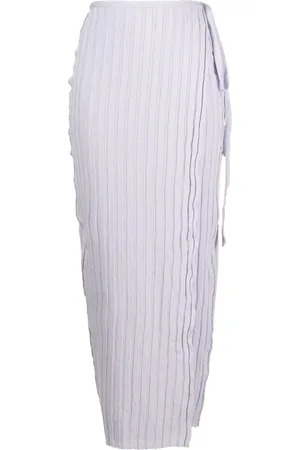 RUS Chu wrap-design knitted skirt