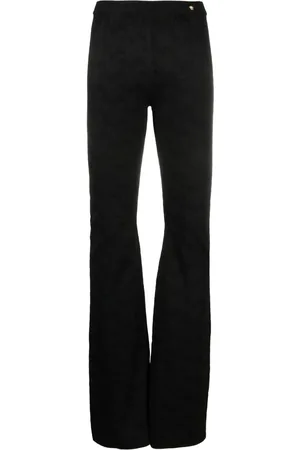 VERSACE Greca-knit flared trousers