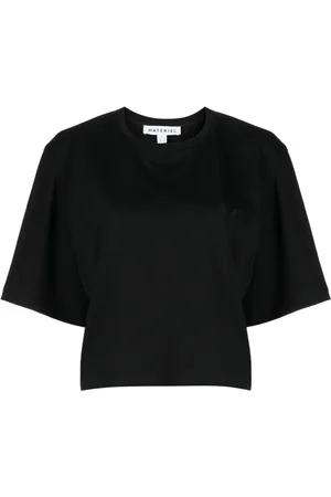 MATÉRIEL by Aleksandre Akhalkatsishvili Logo-embroidered crop T-shirt