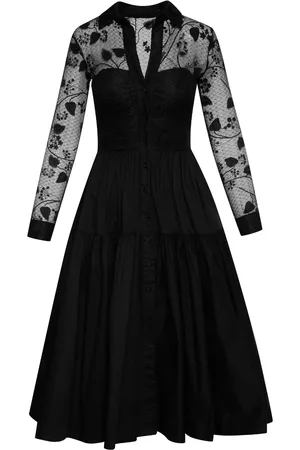 Oscar de la Renta Morning Glory guipure-lace midi dress