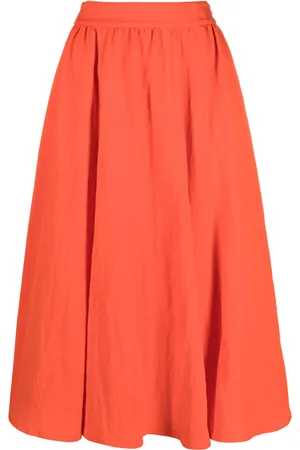 Kenzo Gathered ruched midi skirt