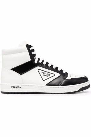 Prada Triangle-logo contrast-trim sneakers