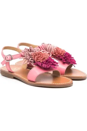 GALLUCCI Pompom-detail open-toe sandals