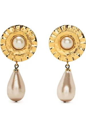 CHANEL 1980s clip-on drop earrings