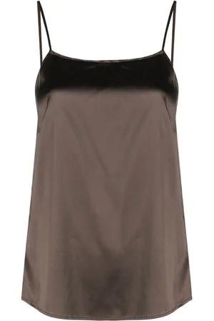 PESERICO SIGN Satin-weave tank top