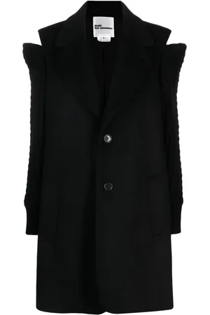 NOIR KEI NINOMIYA Cold-shoulder single-breasted coat