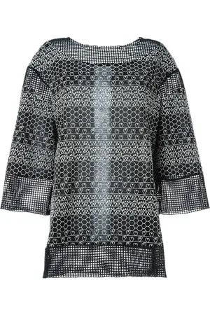 CHANEL Panelled embroidered blouse