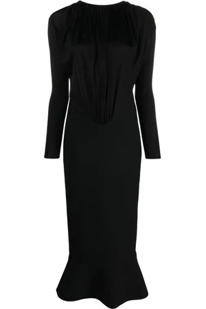 V:PM ATELIER Alette draped fluted maxi dress