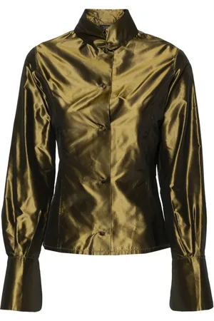 Jean Paul Gaultier 1990s metallic-sheen silk shirt
