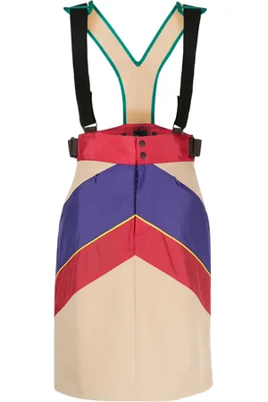 Kolor Colour-block dungaree dress