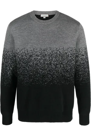 CANALI Patterned intarsia-knit wool blend jumper
