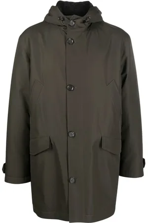 LISKA Button-front hooded coat