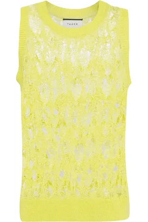 Taakk Open-knit crew-neck vest