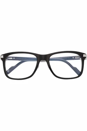 Cartier Polished-effect square-frame glasses