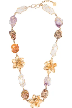 Saint Laurent 1990s flower-detail necklace