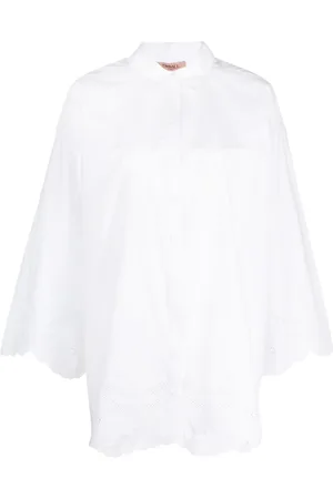 Twin-Set Scalloped-edge poplin shirt
