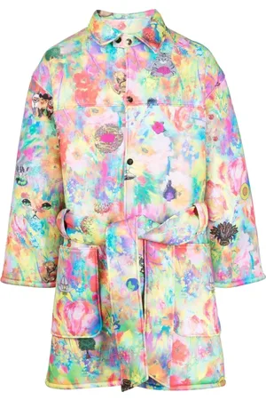 Liberal Youth Ministry Graphic-print trench coat