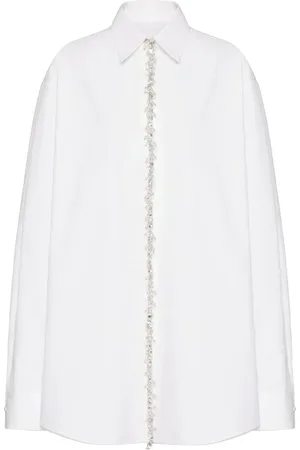 VALENTINO GARAVANI Crystal-embellished silk shirt
