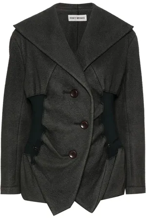 Issey Miyake 1990s single-breasted flared blazer