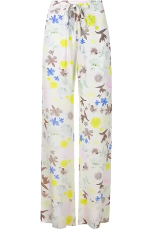 Gloria Coelho Floral-print drawstring palazzo pants