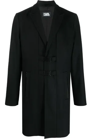Karl Lagerfeld Peak-lapels wool-blend coat