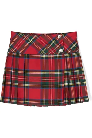 SIOLA Tartan-print pleated skirt