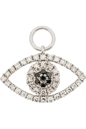 Roxanne First 14kt white gold diamond-embellished eye charm