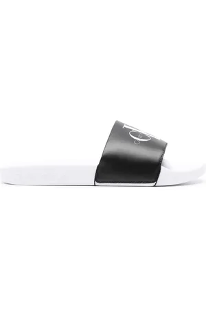 Calvin Klein Logo-print recycled polyester slides