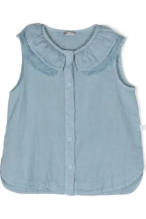 Il gufo Fringed sleeveless blouse
