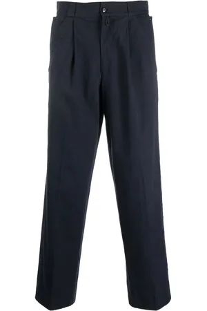 VERSACE 1980s cropped straight-leg trousers