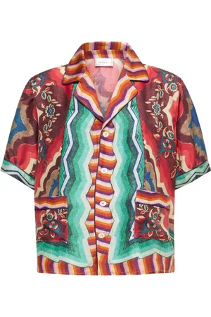 PIERRE-LOUIS MASCIA Aloe silk shirt