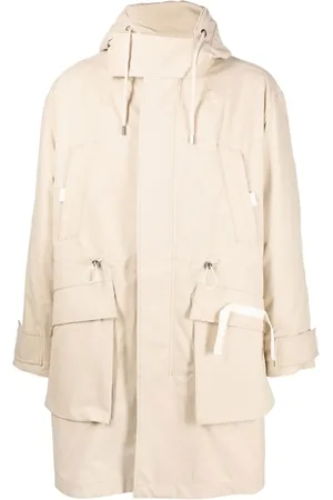 Jacquemus Embroidered-logo zip-fastening coat