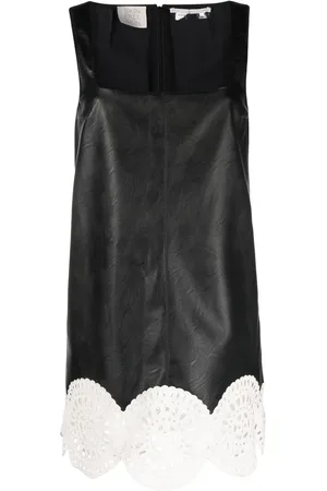 Stella McCartney Broderie anglaise-trim sleeveless minidress
