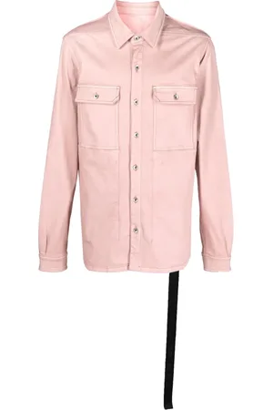 Rick Owens Cotton-blend long-sleeved overshirt