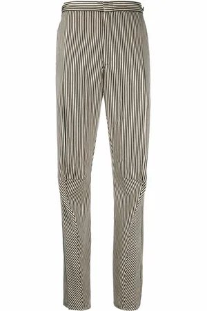Comme des Garçons 2000s striped straight-legged trousers