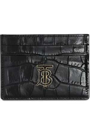 Burberry Logo-embellished embossed card case