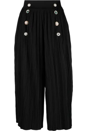 Viktor & Rolf Pleated double-breasted culottes