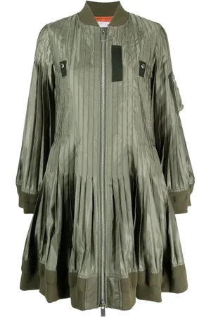 SACAI Pleated oversized coat