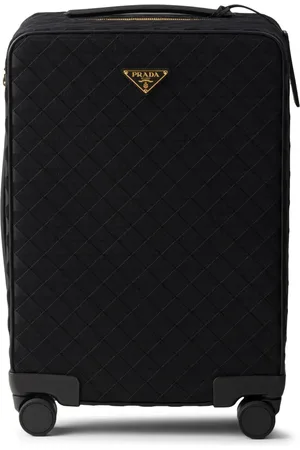 Prada Triangle-logo embroidered suitcase