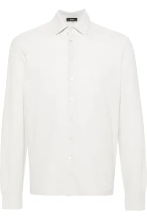 HERNO Spread-collar cotton shirt
