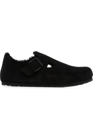 Birkenstock London shearling-trimmed slippers