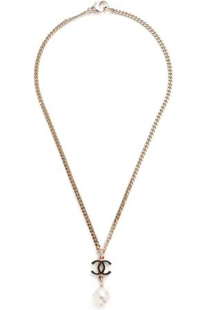 CHANEL 2007 CC faux-pearl necklace